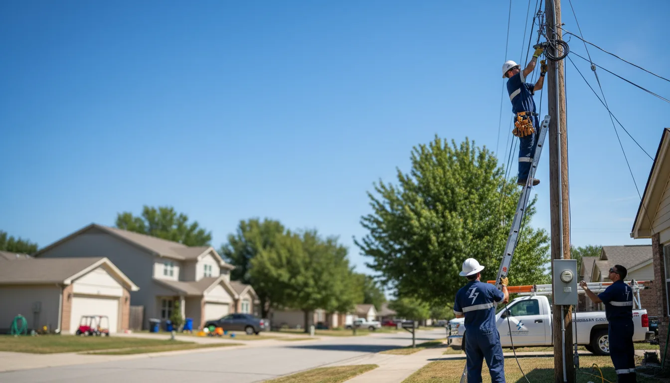 Residential electrician providing installation services in Bladen, NE